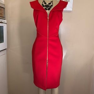 Calvin Klein Red Professional Dress Size 8